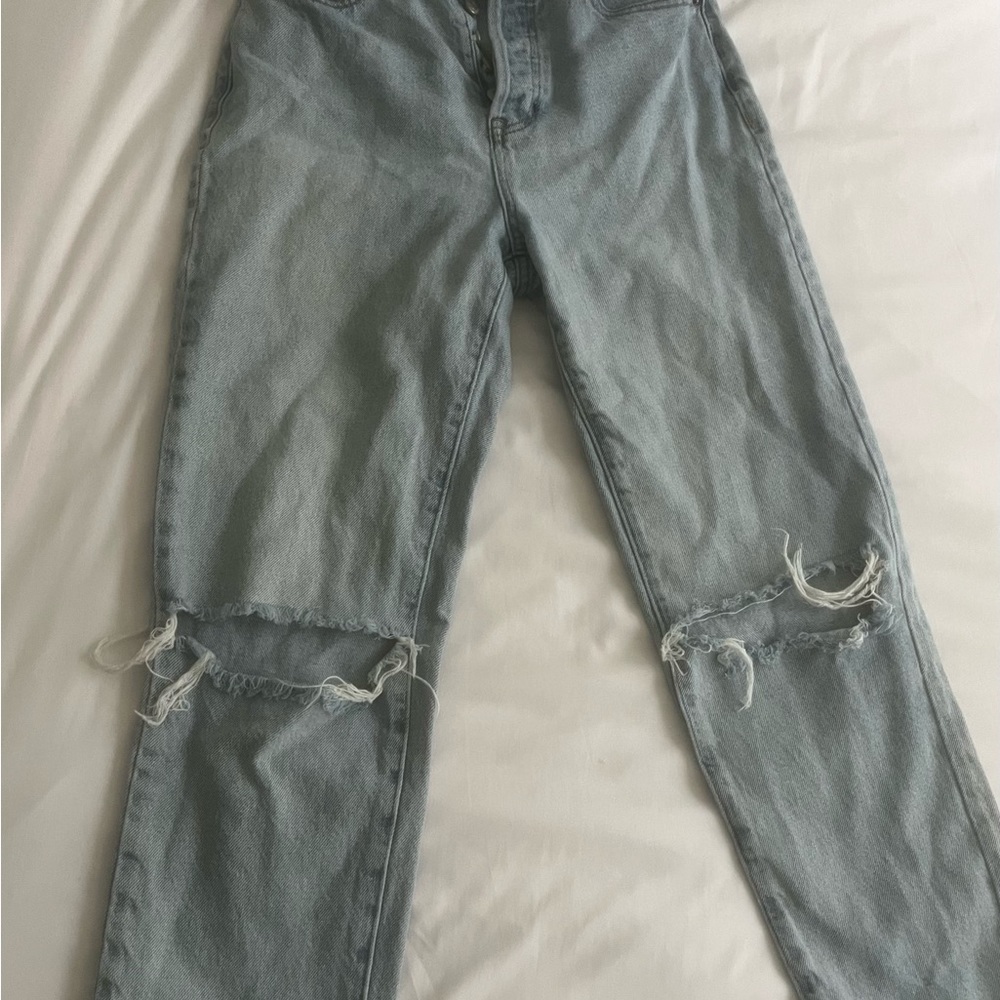 PacSun High Rise Straight Leg Jean Light blue denim Size 25 (xs/small)